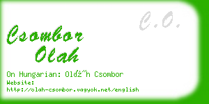 csombor olah business card